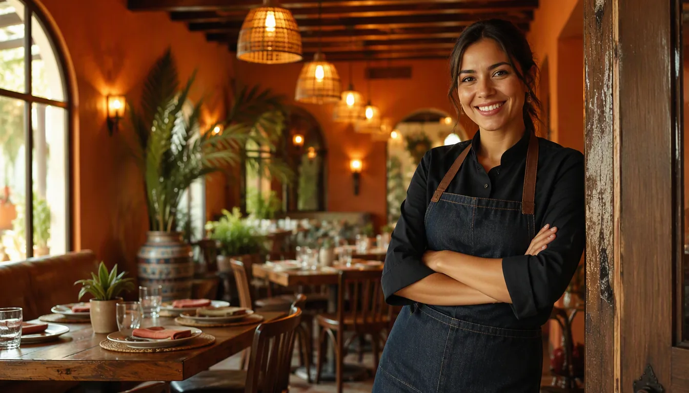 Tablet mostrando gráficas de ventas de un restaurante